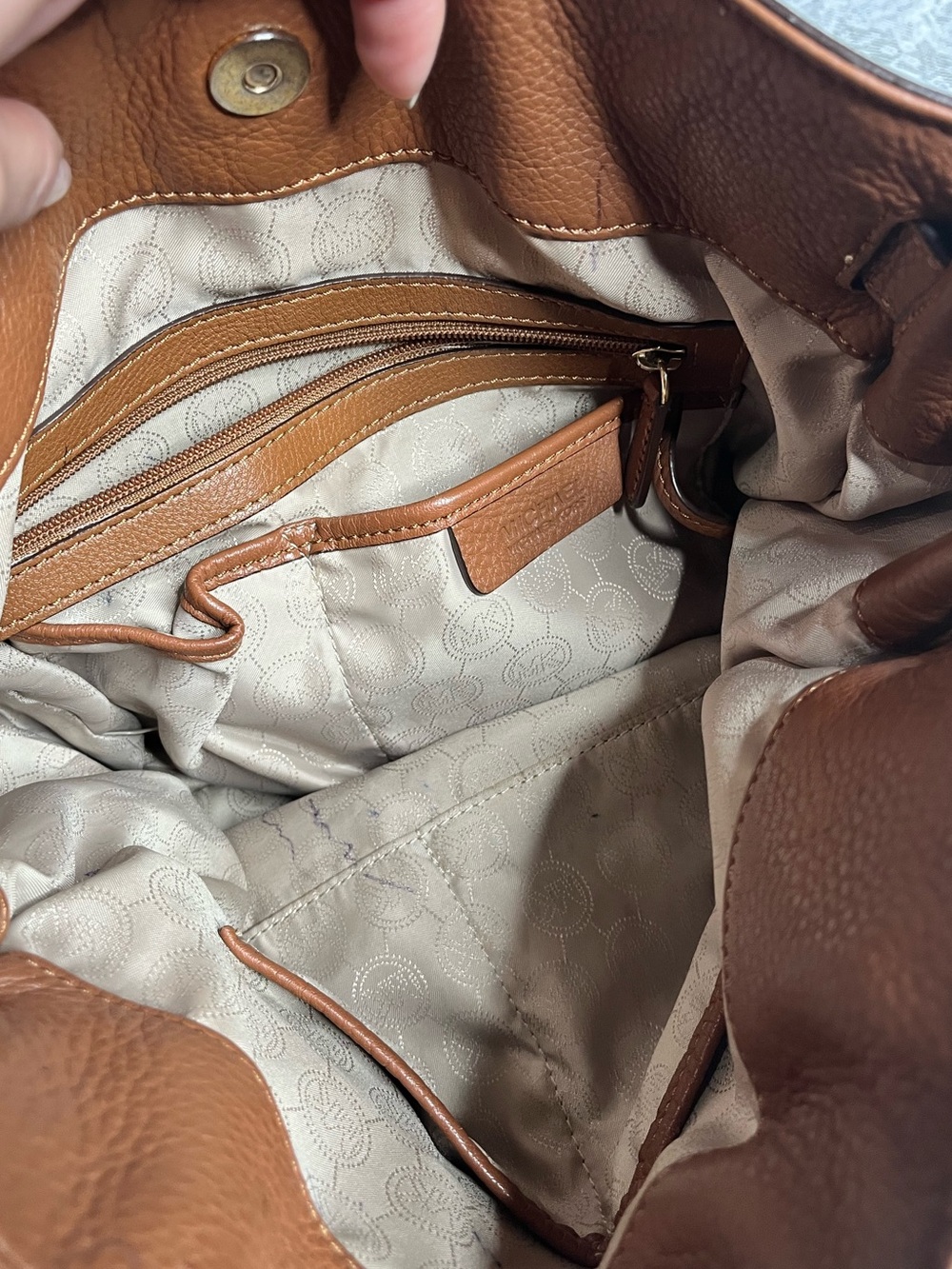 Michael Kors Hamilton Leather Handbag Tote Bag XL - Picture 13 of 16